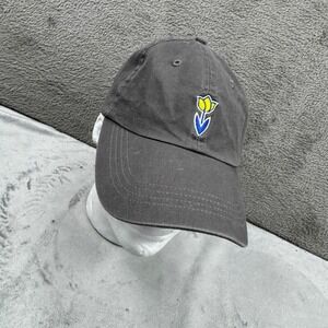 Dutch Bros Coffee Hat Mens OSFM Gray Excellent Tulip Logo Adjustable Strapback